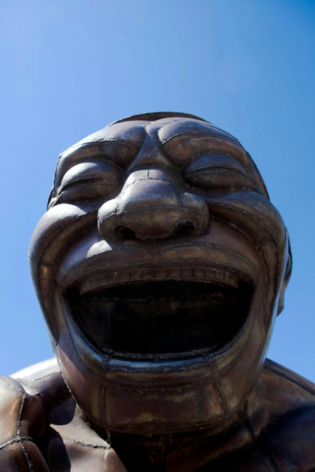 A-maze-ing Laughter Sculpture by Yue Minjun Morton Park Vancouver British Columbia, Canada