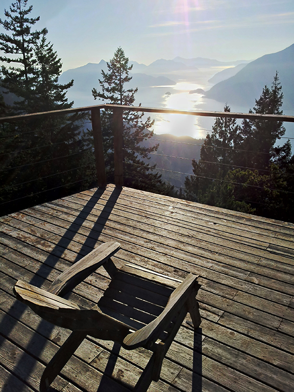 The Sundeck at the Edge of the World, Overlooking Howe Sound, British Columbia, Canada