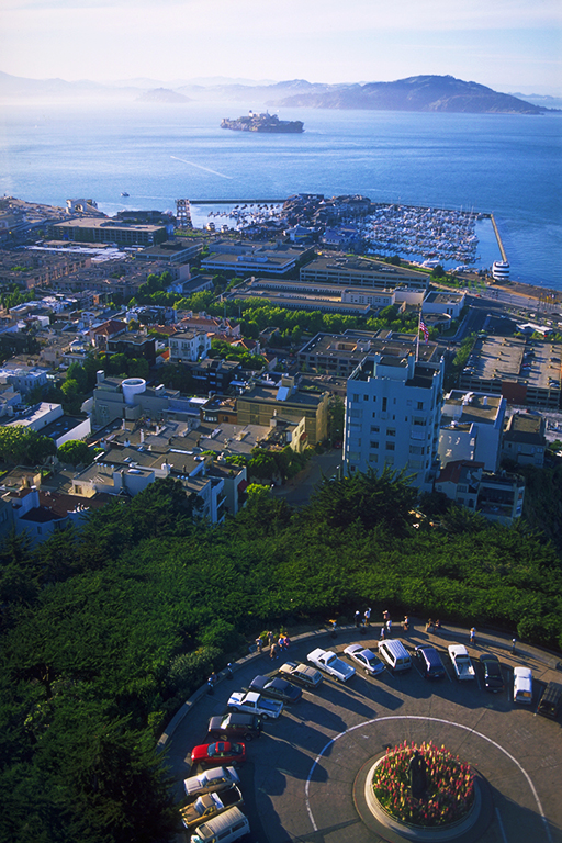 Alcatraz, San Francisco Bay, From Coit's Tower, San Francisco, California, United States of America