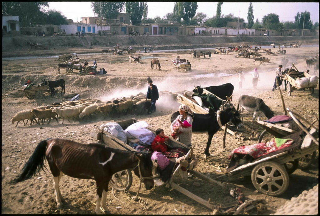 Market day, Kuqa, Xinjiang Autonomous Region, The People's Republic of China