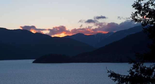 Sunset, Howe Sound, Sea to Sky Highway, British Columbia, Canada