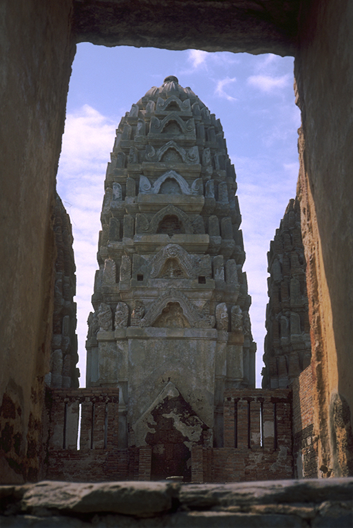 Khmer Prang, Buddhist temple spire, Sukhothai, Ancient Capitol of Siam, Thailand