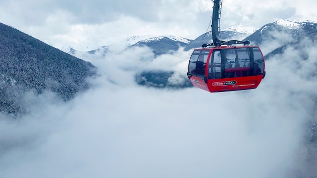 Peak 2 Peak Gondola, Fitzsimmons Valley, Whistler/Blackcomb, British Columbia, Canada