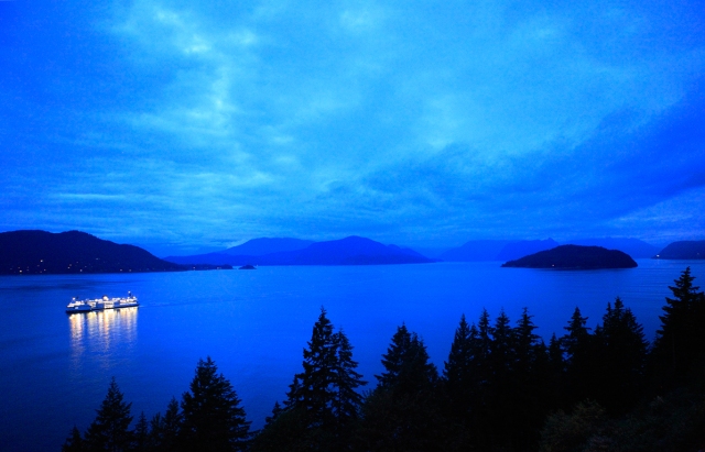Ferry, Howe Sound, Approaching Horseshoe Bay, British Columbia, Canada