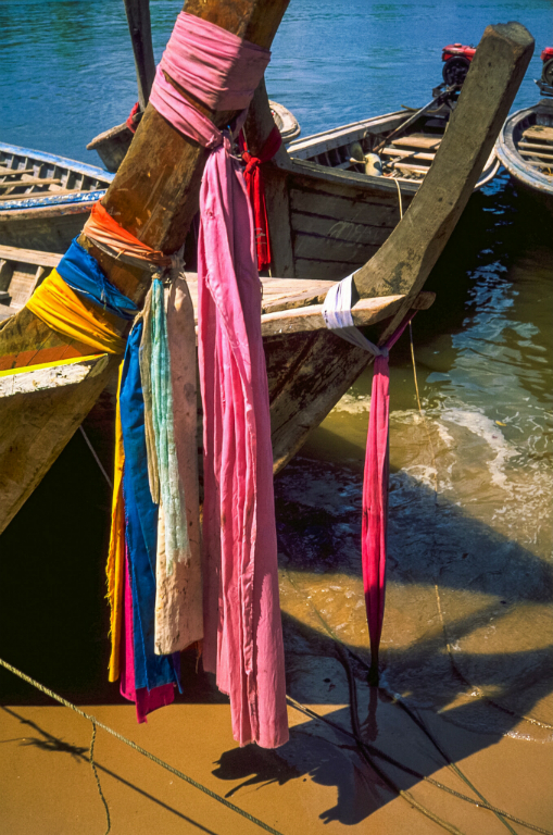 Longtails and spirit scarves, Krabi, Thailand