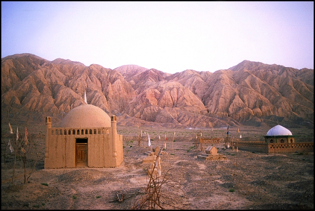 Uyghur (Muslim) Cemetery, Between Aksu and Kashgar, Xinjiang Autonomous Region, THe People's Republic of China