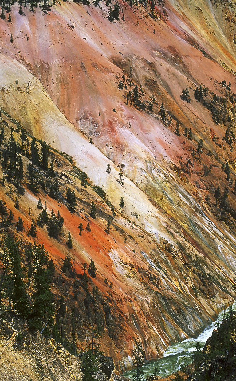 Coloured Sand, Grand Canyon of the Yellowstone, Yellowstone National Park, Wyoming, United States of America