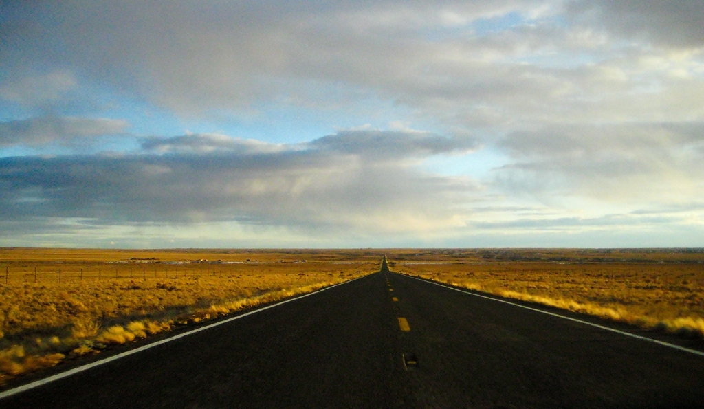 An endless road, Highway 87, Somewhere between Round Top and Winslow, Arizona, United States of America