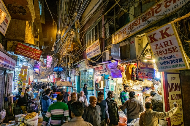 Night Market, Chandni Chowk Bazaar, Old Delhi, India