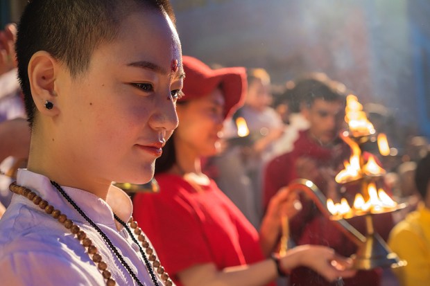 Divine Smile, Ganga Aarti, Parmarth Niketan Ashram, Rishikesh, Uttarakhand, India