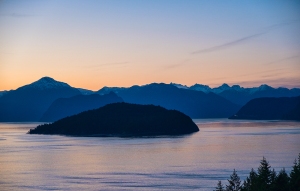 Bowyer Island Sunset, Howe Sound, From Sea to Sky Highway, Horseshoe Bay, British Columbia, Canada
