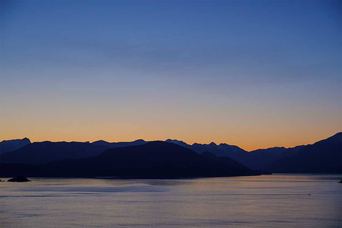 Pleasure Craft at Dusk, Howe Sound, Sea to Sky Highway, Horseshoe Bay, British Columbia, Canada