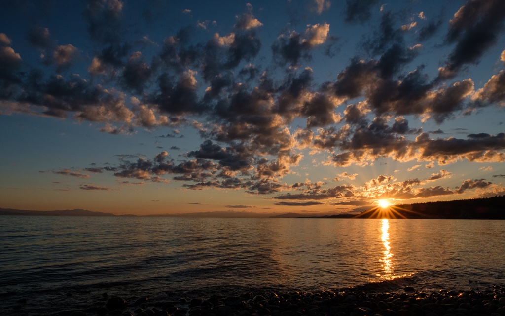 Sunset, Strait of Georgia, Gibsons, British Columbia, Canada