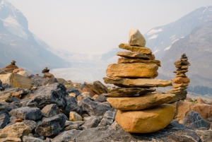 Cairns, Athabasca Glacier, Icefields Parkway, Jasper National Park, Alberta, Canada