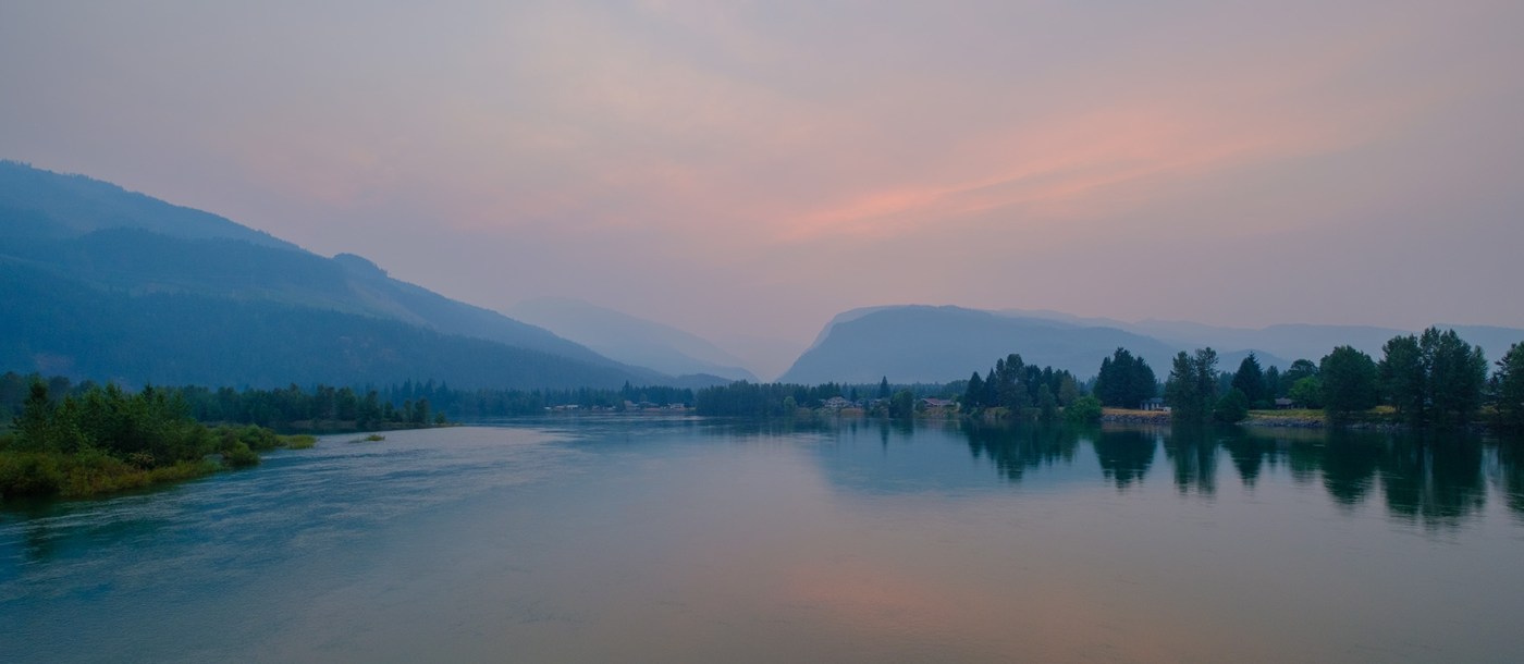 Embers in the Sky, Twilight, Revelstoke, British Columbia, Canada