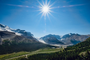 Rocky Mountain Starburst, Athabasca Glacier, From Wilcox Pass Trail, Jasper National Park, Alberta, Canada