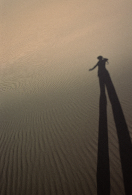 Shadow Selfie, Ming Sha Shan, The Mountains of Singing Sands, Dunhuang, Gansu Province, China