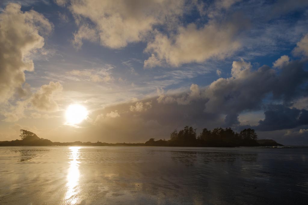 Storm Season Sunset, Chesterman Beach, Tofino, Vancouver Island, British Columbia, Canada