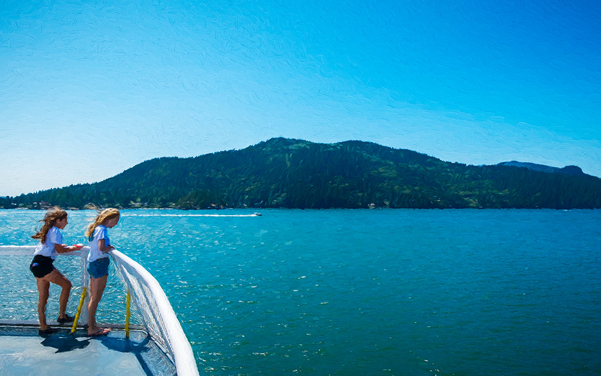 Summer Ferry, Queen of Surrey, Horseshoe Bay to Langdale, British Columbia, Canada