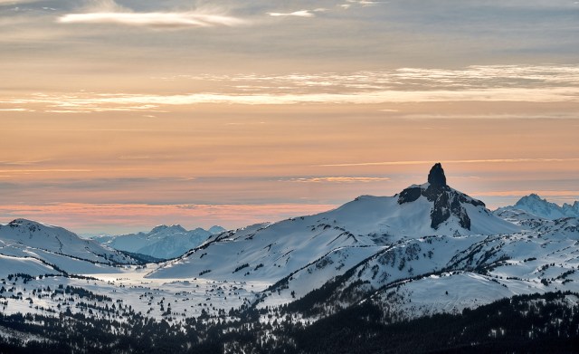 Sunset Looming, Black Tusk, Whistler Mountain, British Columbia, Canada