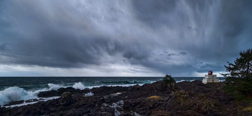 Amphitrite Lighthouse, Wild Pacific Trail, Ucluelet, Vancouver Island, British Columbia, Canada