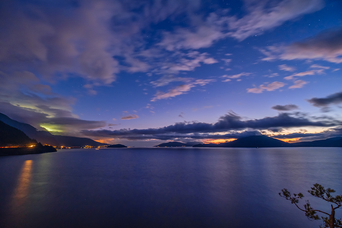 Illumination, Howe Sound, Near Lions Bay, British Columbia, Canada