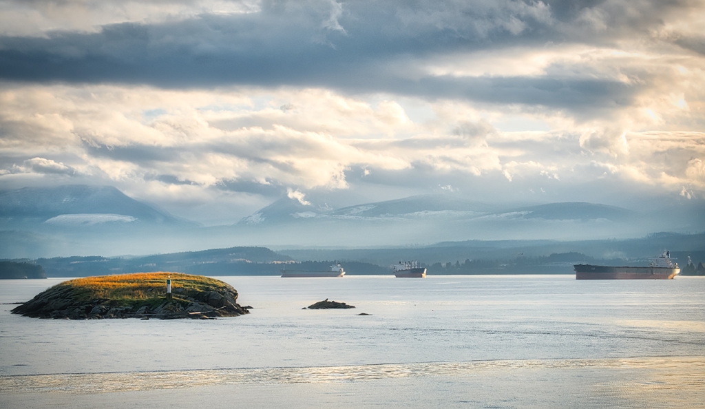 Islets in the Bay, Departure Bay, Nanaimo, Vancouver Island, British Columbia, Canada