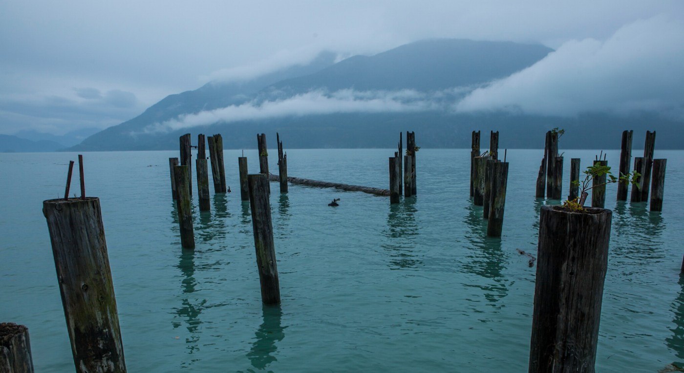 Ruins of a Pier, Britannia Beach, Howe Sound, British Columbia, Canada