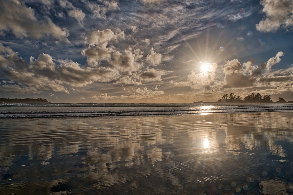 Sunset, Chesterman Beach, Tofino, Vancouver Island, British Columbia, Canada