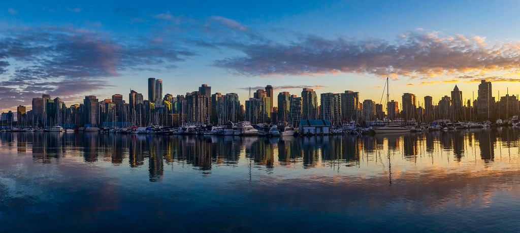 Coal Harbour Sunset, Vancouver, British Columbia, Canada