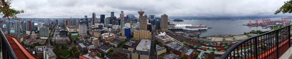 Vancouver and Harbour, From Woodward's Building, British Columbia, Canada