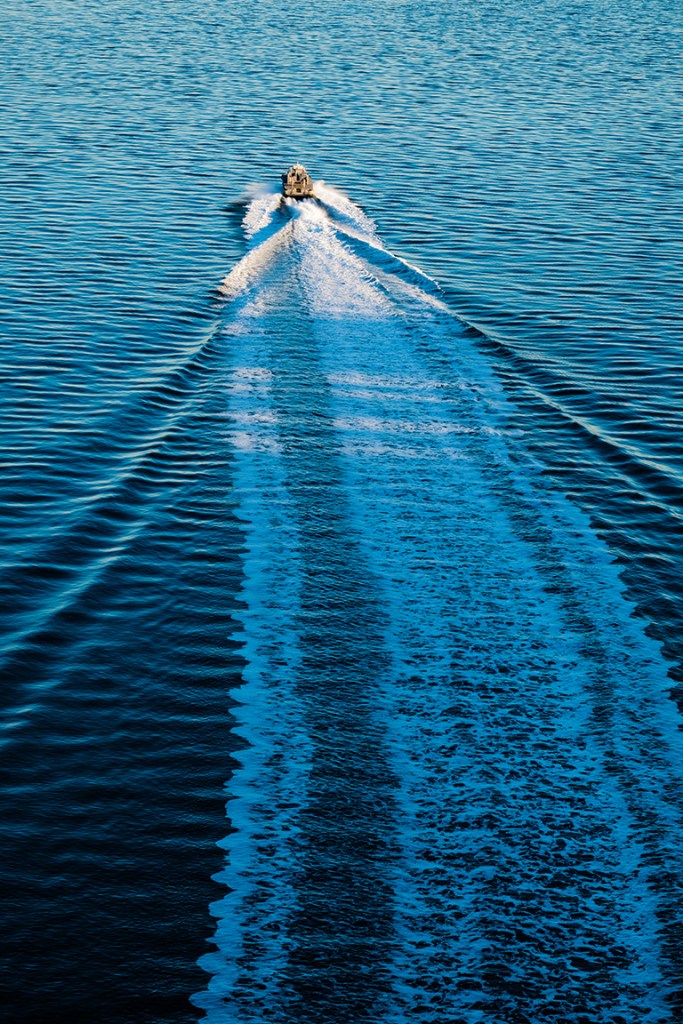 Wake, From Lions Gate Bridge, Burrard Inlet, Vancouver, British Columbia, Canada