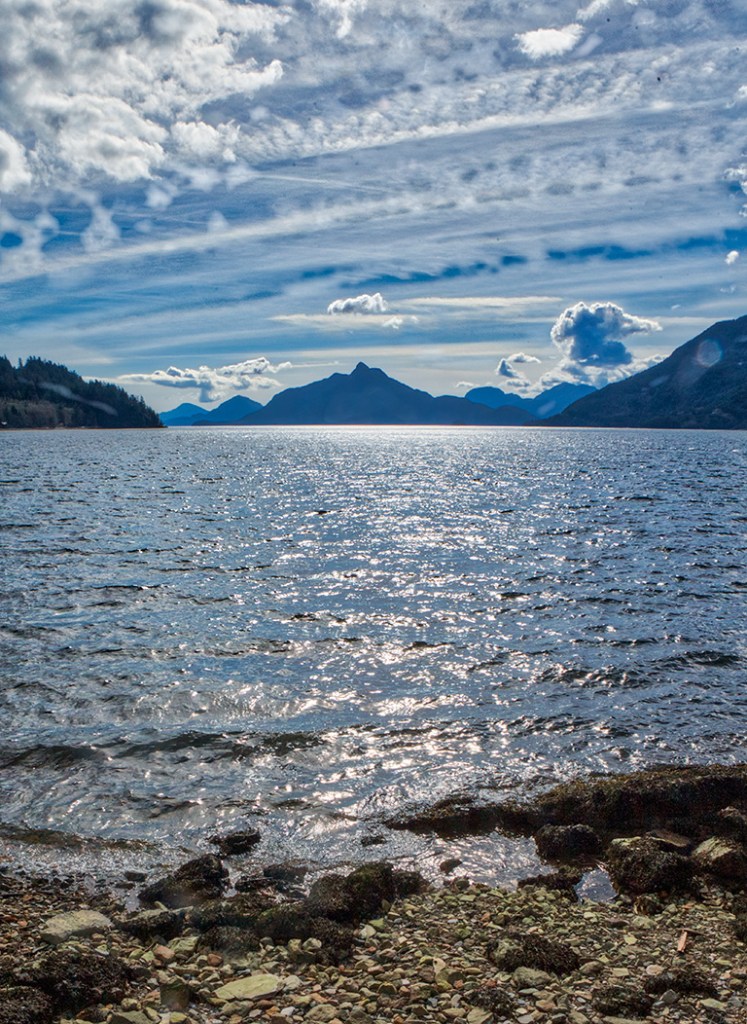 Rock and Sky and Sea, Howe Sound, Britannia Beach, British Columbia, Canada