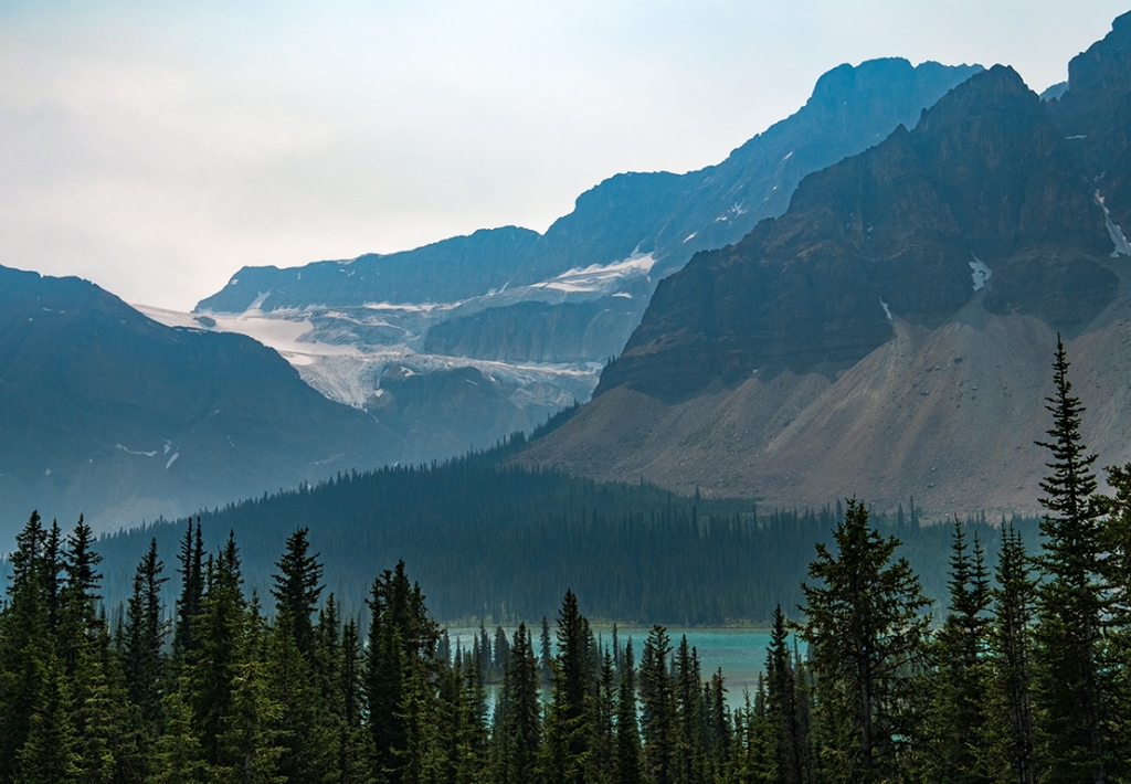 Smoke Suffused, Rocky Mountains, Banff National Park, Icefields Parkway, Alberta, Canada