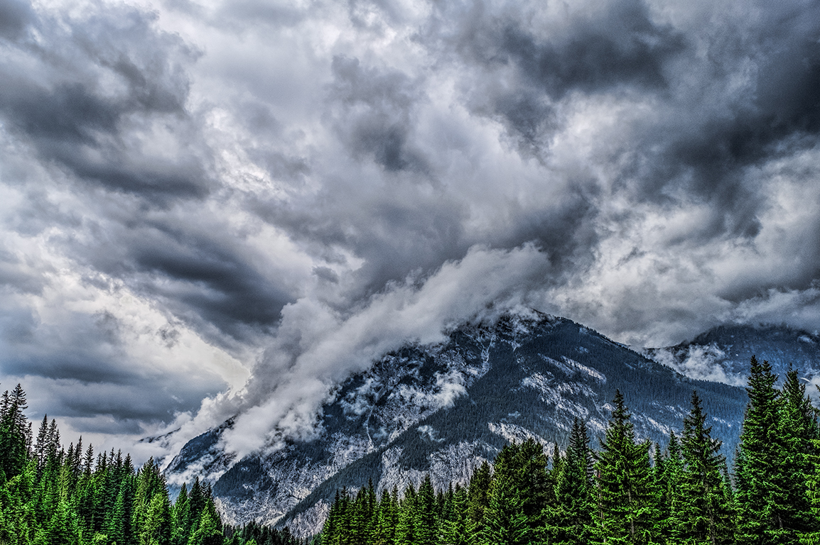 Verdant Corridor, Rocky Mountains, Trans Canada Highway, Near Spiral Tunnels, British Columbia, Canada
