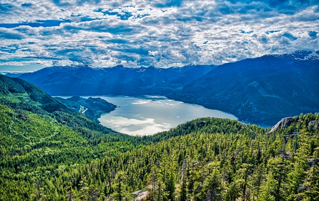 Beyond the Mountains Blue, Howe Sound, Sea to Sky Gondola, Squamish, British Columbia, Canada