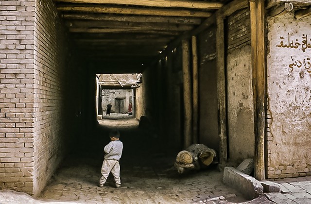 Here, NOW, Boy, Mother, Aunt, Kashgar, Xinjiang, China