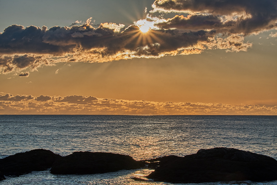 Chesterman Sunset, Frank Island, Chesterman Beach, Tofino, Vancouver Island, British Columbia, Canada