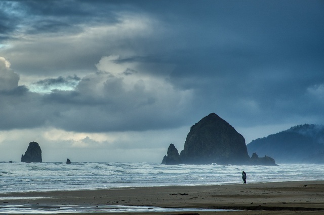 I stand with you, Haystack Rock, Cannon Beach, Oregon, United States of America
