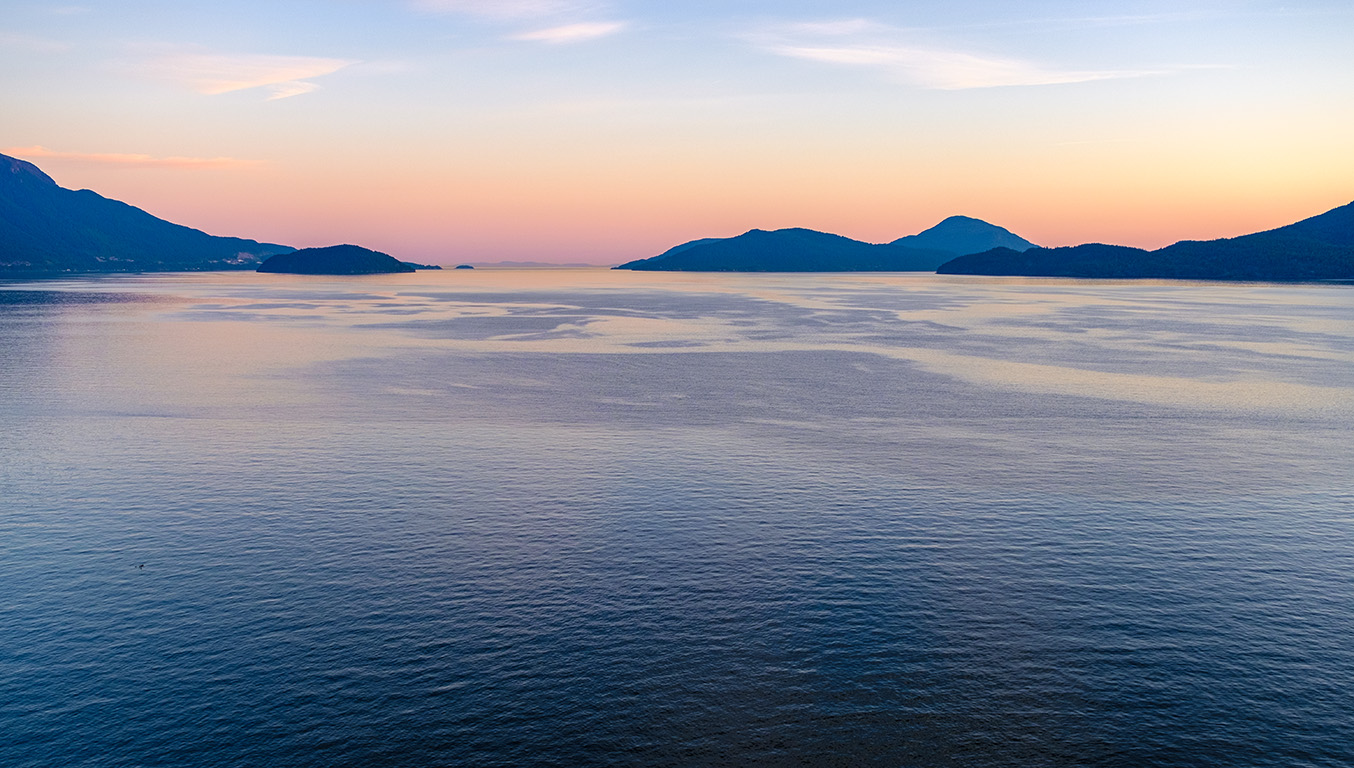 Pastel Twilight, Howe Sound, Sea to Sky Highway, Near Lions Bay, british Columbia, Canada II