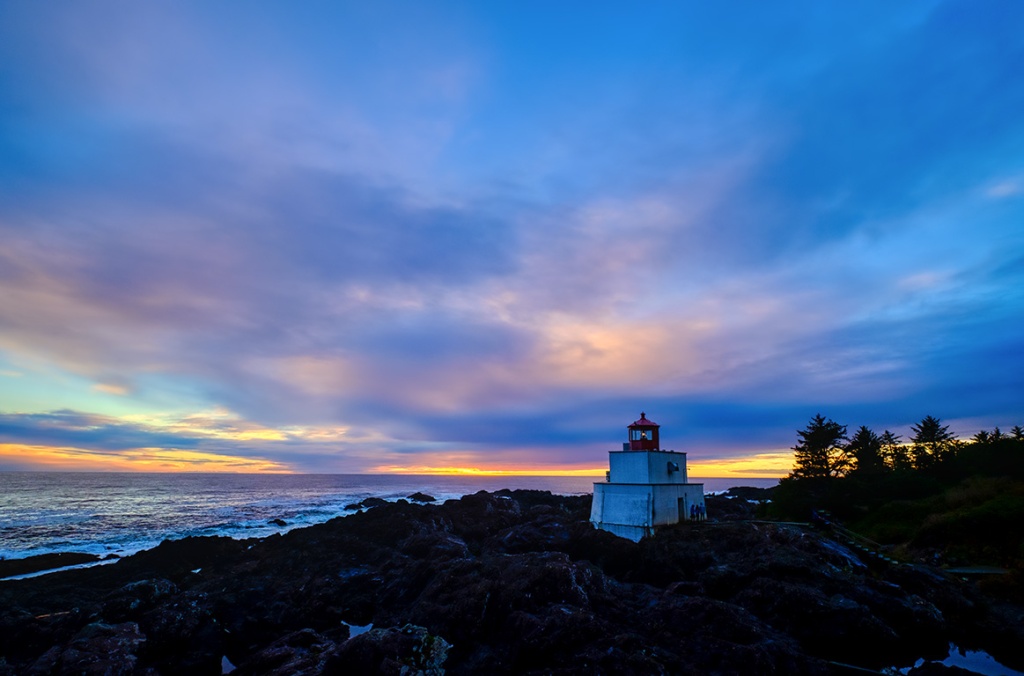Glorious Failing Sun, Amphitrite Point Lighthouse, Wild Pacific Trail, British Columbia, Canada