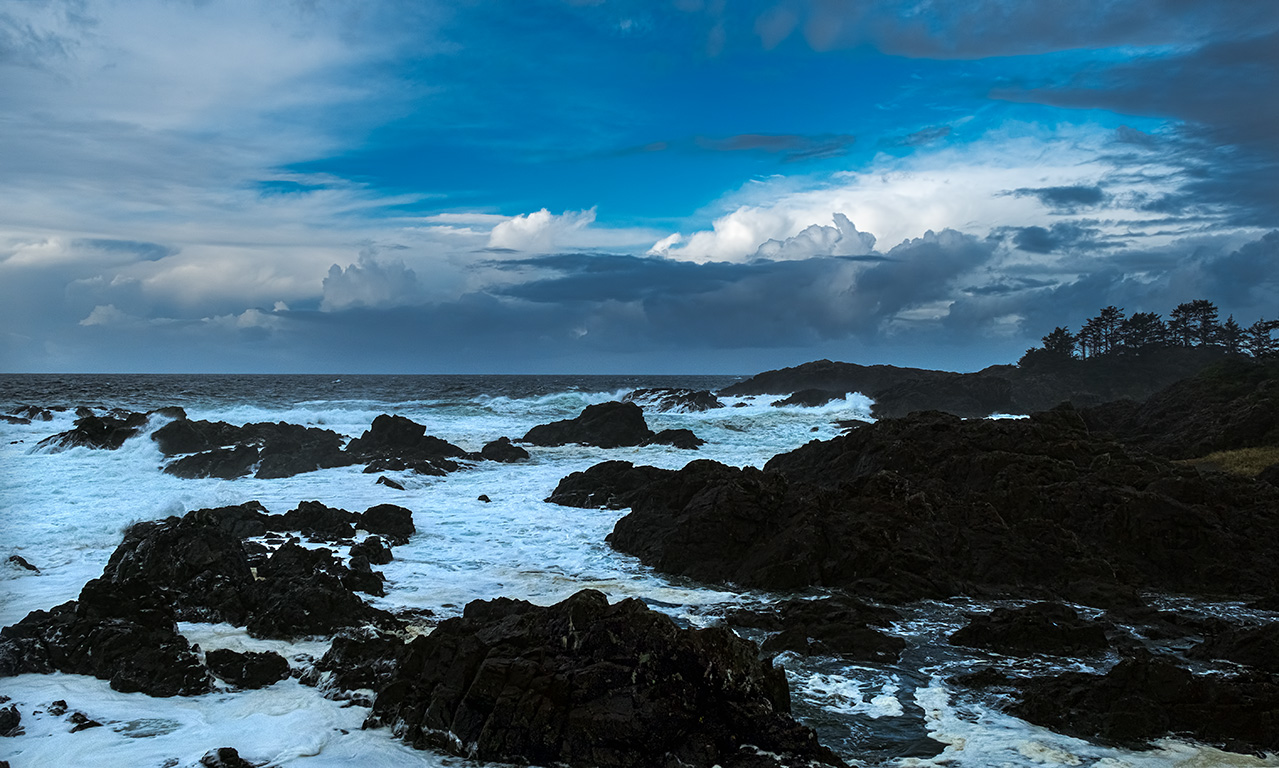 Rugged Shore, Ucluelet, Vancouver Island, British Clolumbia, Canada -- After Topaz