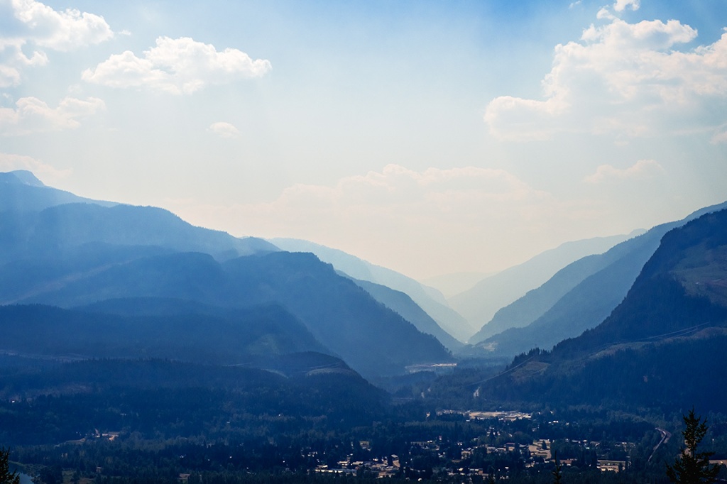Smoke from a Distant Fire, Revelstoke, British Columbia, Canada