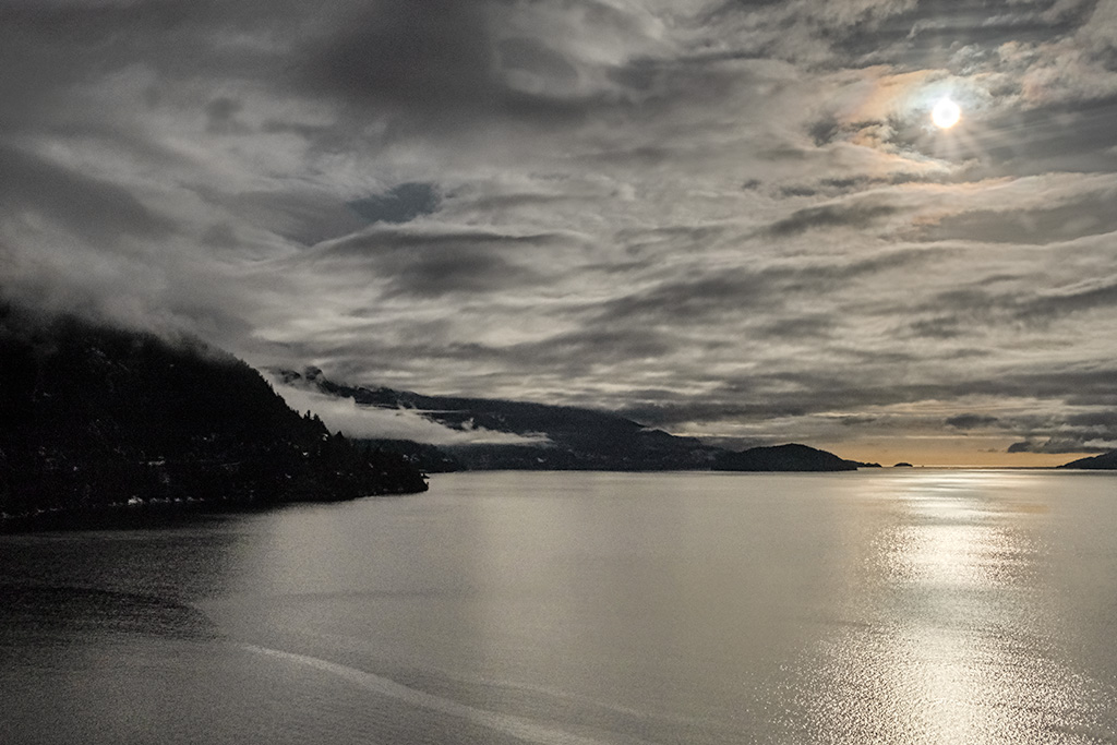 Beneath a Virtual Moon, Howe Sound, Sea to Sky Highway, British Columbia, Canada