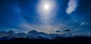Sun Halo, Tantalus Mountain Range, Sea to Sky Highway, British Columbia, Canada