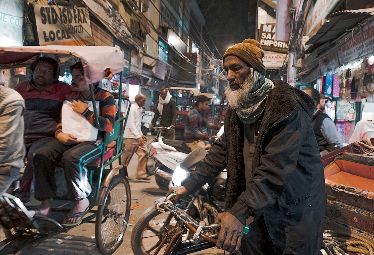 Burdens, Bicycle Rickshaw Driver, Chandni Chow, New Delhi, India
