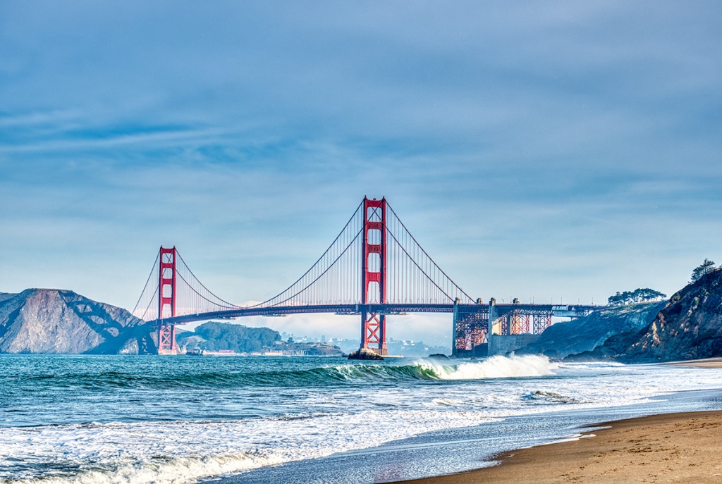 Golden Gate Bridge, Baker Beach, San Francisco, California, United States of America