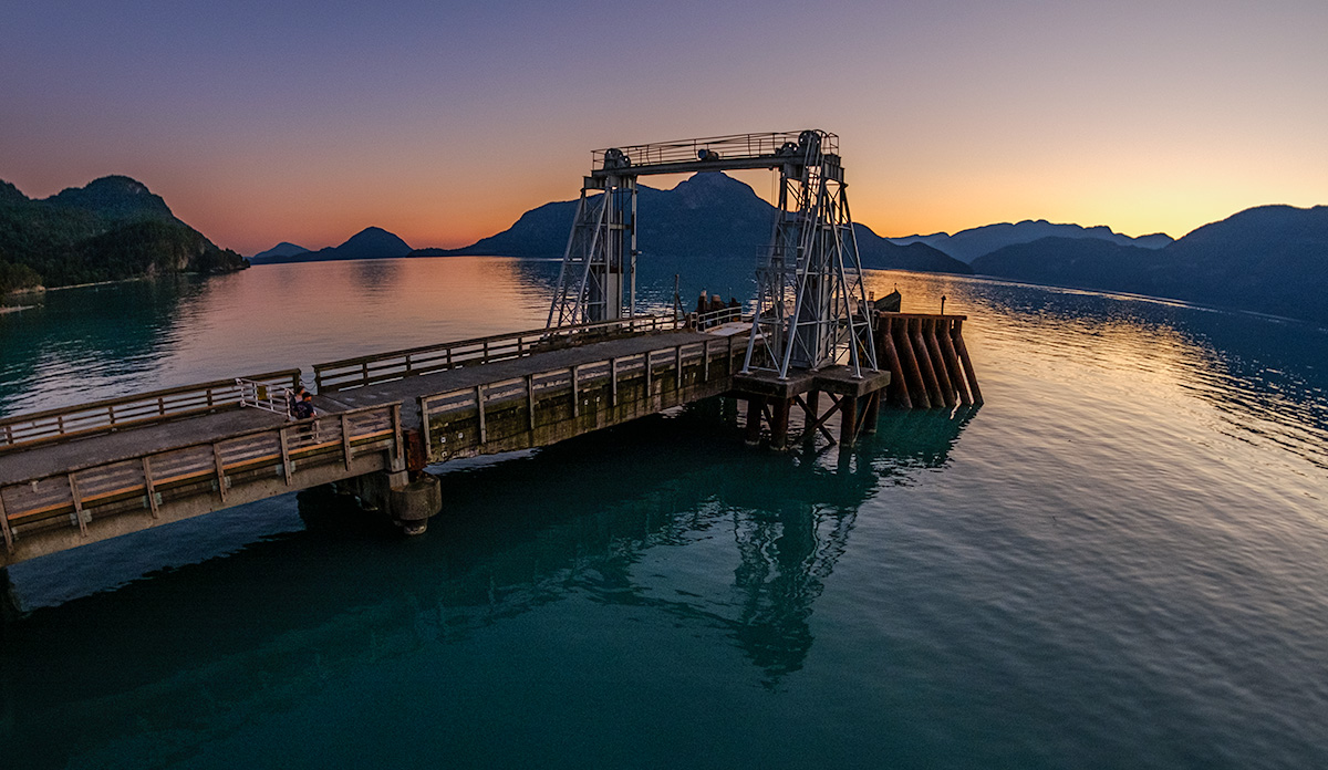 Sunset, Porteau Cove, Sea to Sky Highway, Howe Sound, British Columbia, Canada