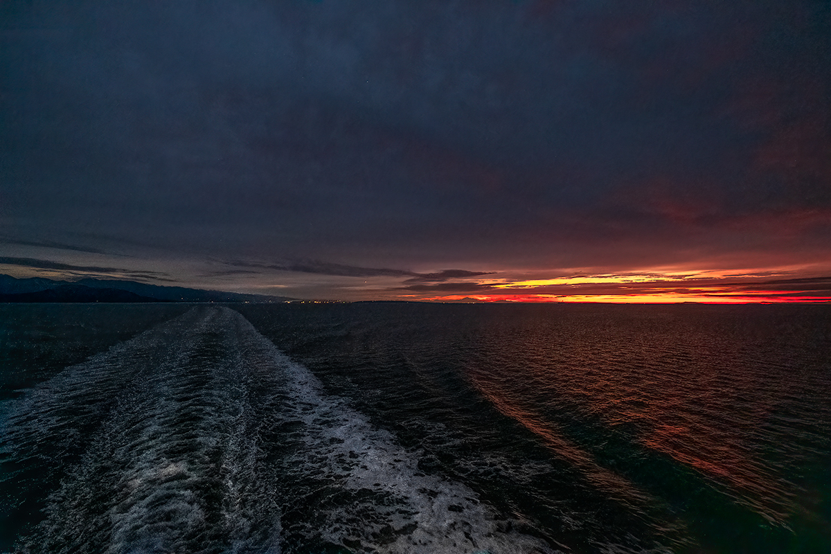 Disorder in the Wake, Horseshoe Bay to Nanaimo Ferry, Georgia Strait, British Columbia, Canada