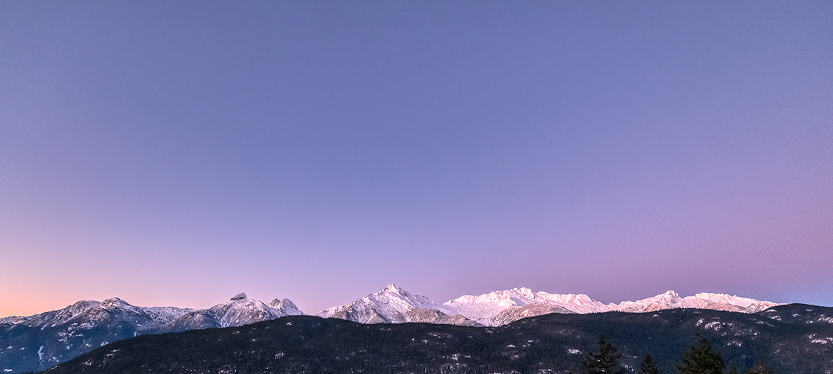 Dawn Nears, Tantalus Lookout, Sea to Sky Highway, Tantalus Range, British Columbia, Canada